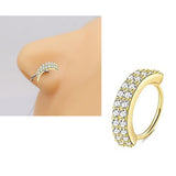 Piercing Thin Nose Ring 8mm Two Row Crystal Nostril Body Jewelry 1 Piece – Buy nose jewelry online in Pakistan