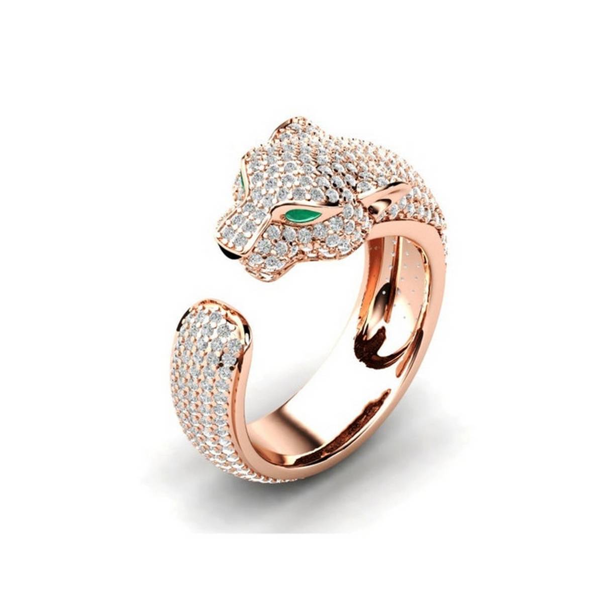 Trendy High Class Adjustable Silver Gem CZ Ring For Women – Close Up – Accessories | Hanaya Pakistan