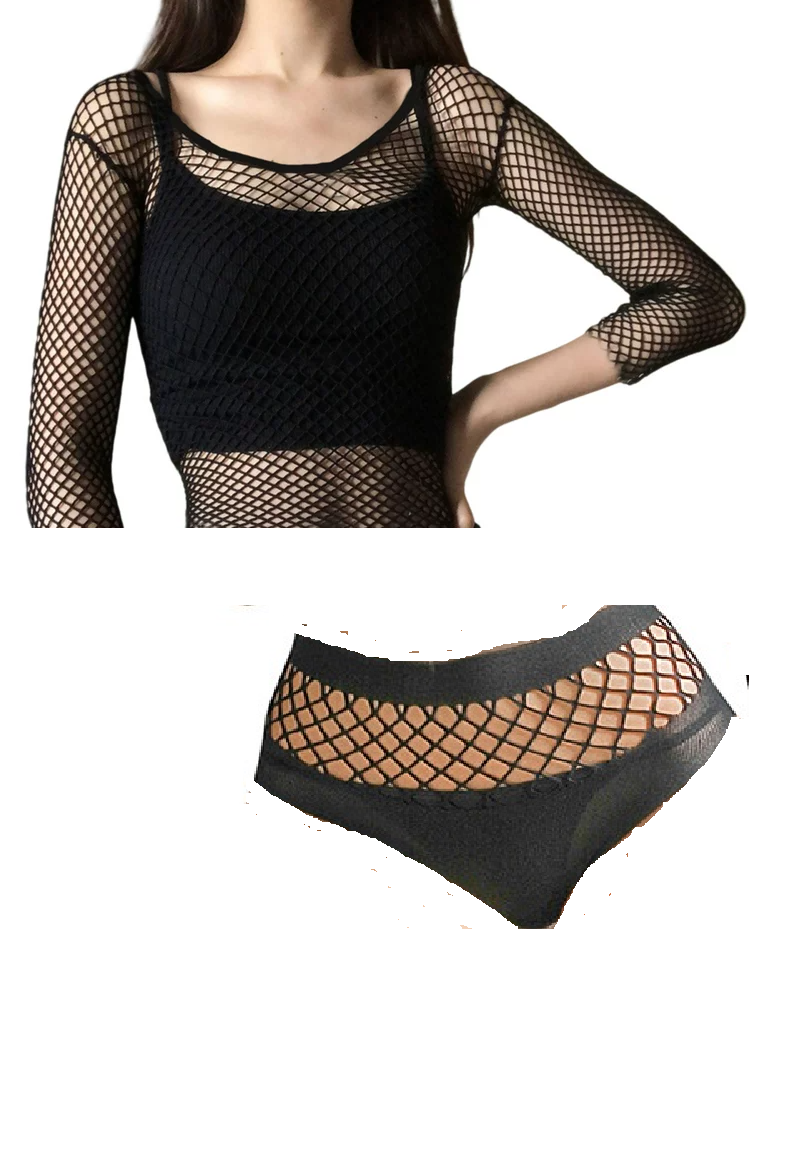 One Size Fishnet Sleepwear Night dress Lingerie Set Women Underwear Set – Accessories Online in Pakistan | Hanaya