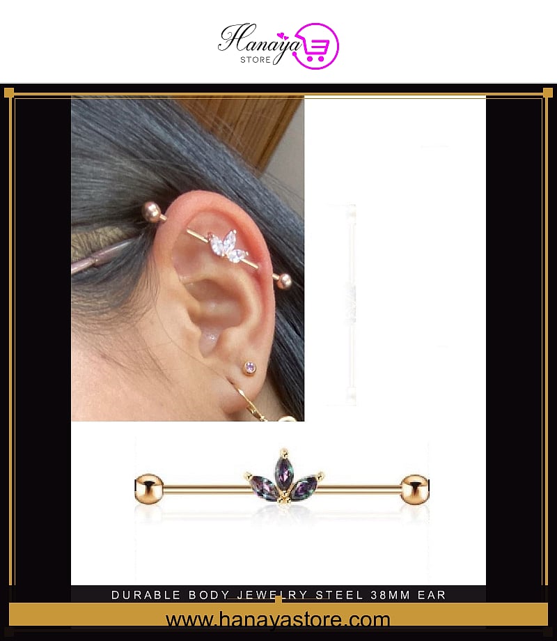 Durable Body Jewelry Steel 38mm Ear Plug 14G Piercing Industrial Cartilage Ear Jewelry – Earrings Online in Pakistan | Hanaya