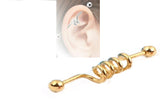 Industrial Cartilage Steel 38mm Ear Plug 14G (1.6mm) Piercing Ear Jewelry – Helix Tragus Daith Conch Body Piercing Jewelry Pakistan | Hanaya Store