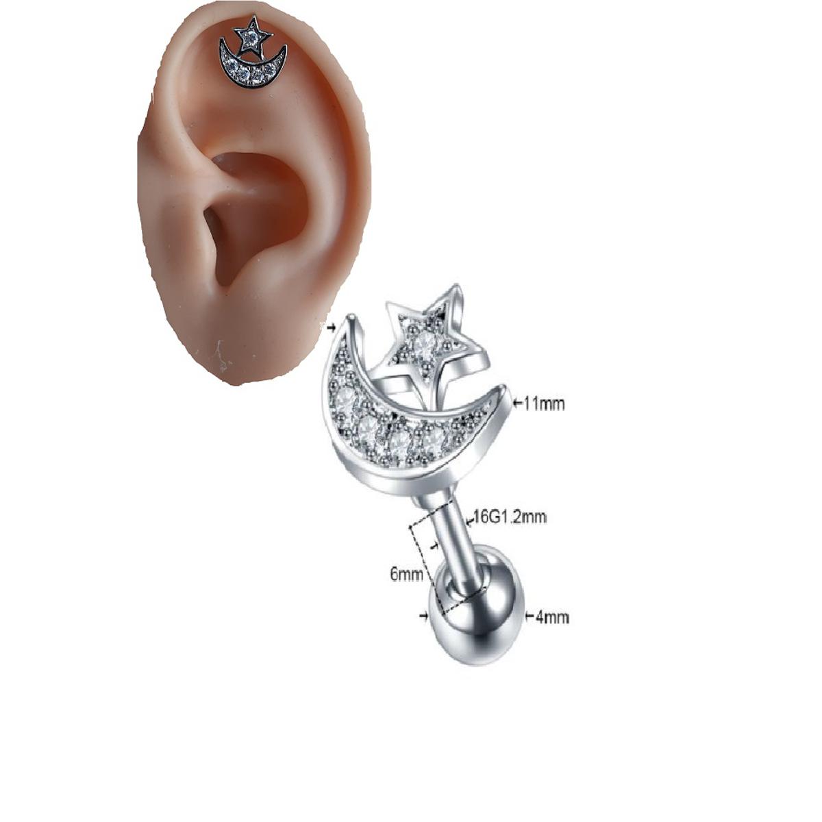 1 Piece Cartilage Helix HELIX Stud LOBE Crystal SNUG TRAGUS Tragus Ear Piercing Plug DAITH ROOK ORBITAL Earring – Earrings...
