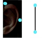 Durable Steel 38mm Ear Plug 14G Piercing Industrial Cartilage Ear Jewelry Modern Ear Accessories – Close Up – Earrings | H...