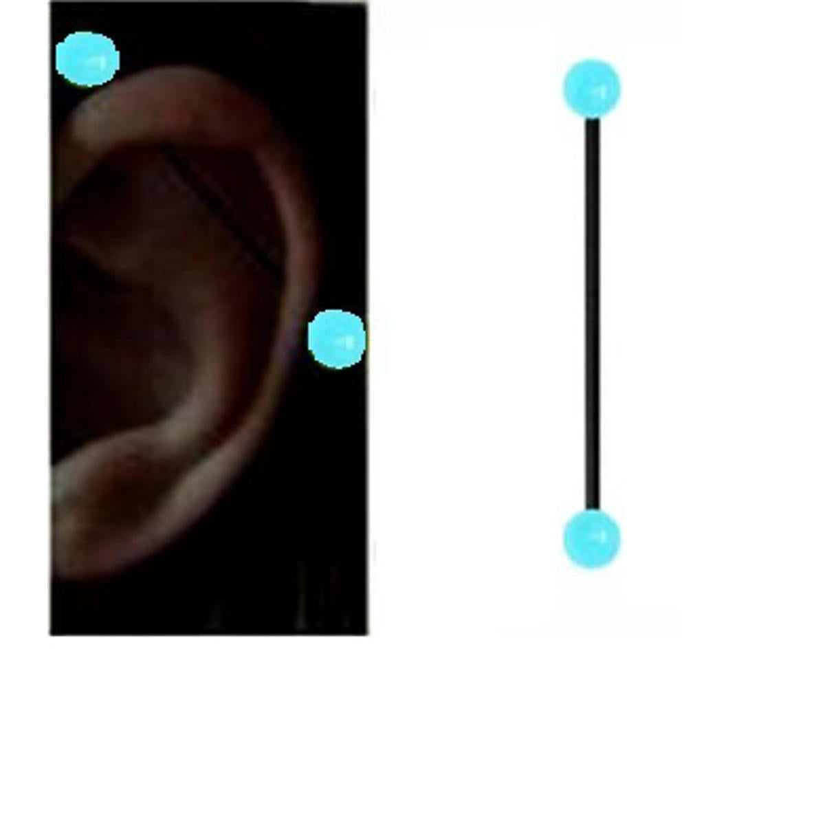 Durable Steel 38mm Ear Plug 14G Piercing Industrial Cartilage Ear Jewelry Modern Ear Accessories – Close Up – Earrings | H...