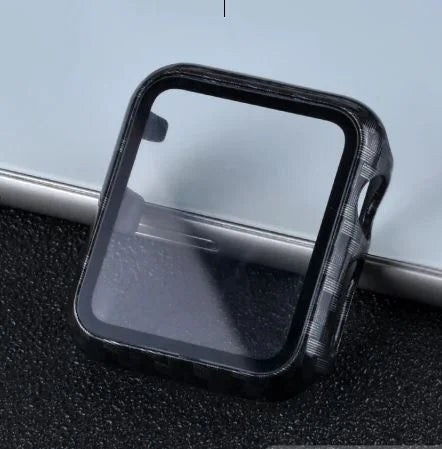 Carbon Fiber Tempered Glass Full Screen Bumper Case Compatible for APPLE Watch 44mm Series 4/5/6 – Accessories Online in P...