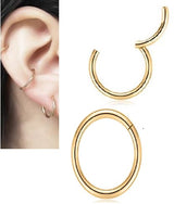 2 Pieces DAITH SNUG 12MM Hinged Earring HELIX Clicker ORBITAL LOBE Piercing TRAGUS ROOK Cartilage Helix Earring – Lifestyl...