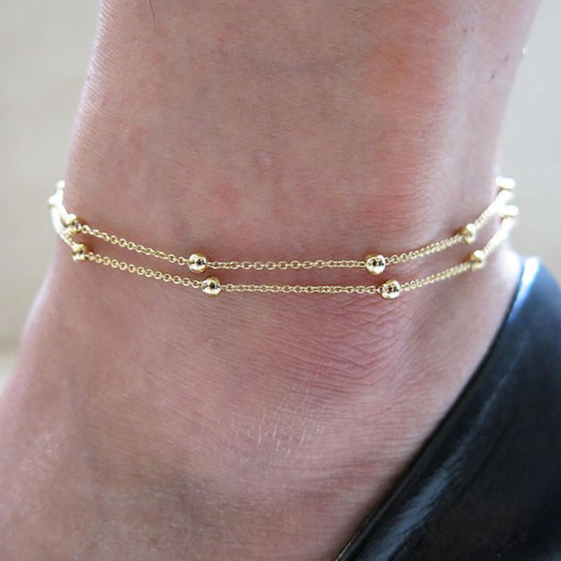 Double Layer Bridal Wedding Anklets Chain Charm Beads Leg Bracelet Anklet Foot Jewelry – Lifestyle – Buy Accessories Pakis...