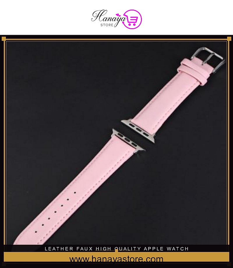 Leather Faux High Quality Apple Watch Strap Elegant 38/40mm Series 1/2/3/4/5/6 – Accessories Online in Pakistan | Hanaya