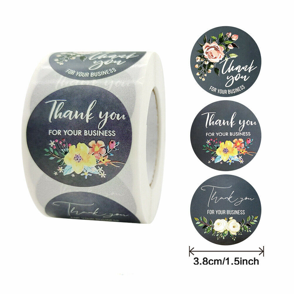100 Pcs Thank You 38MM Sticker Envelope Seal Scrapbook Round Sticker Stationery Label Stickers – Image 3 of 3