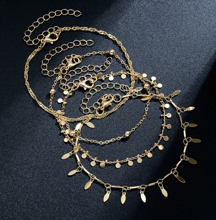Multi Layered Stylish & Trendy Payal Anklets Love Heart Anklet for Women – Perfect for Every Occasion – Close Up – Accesso...
