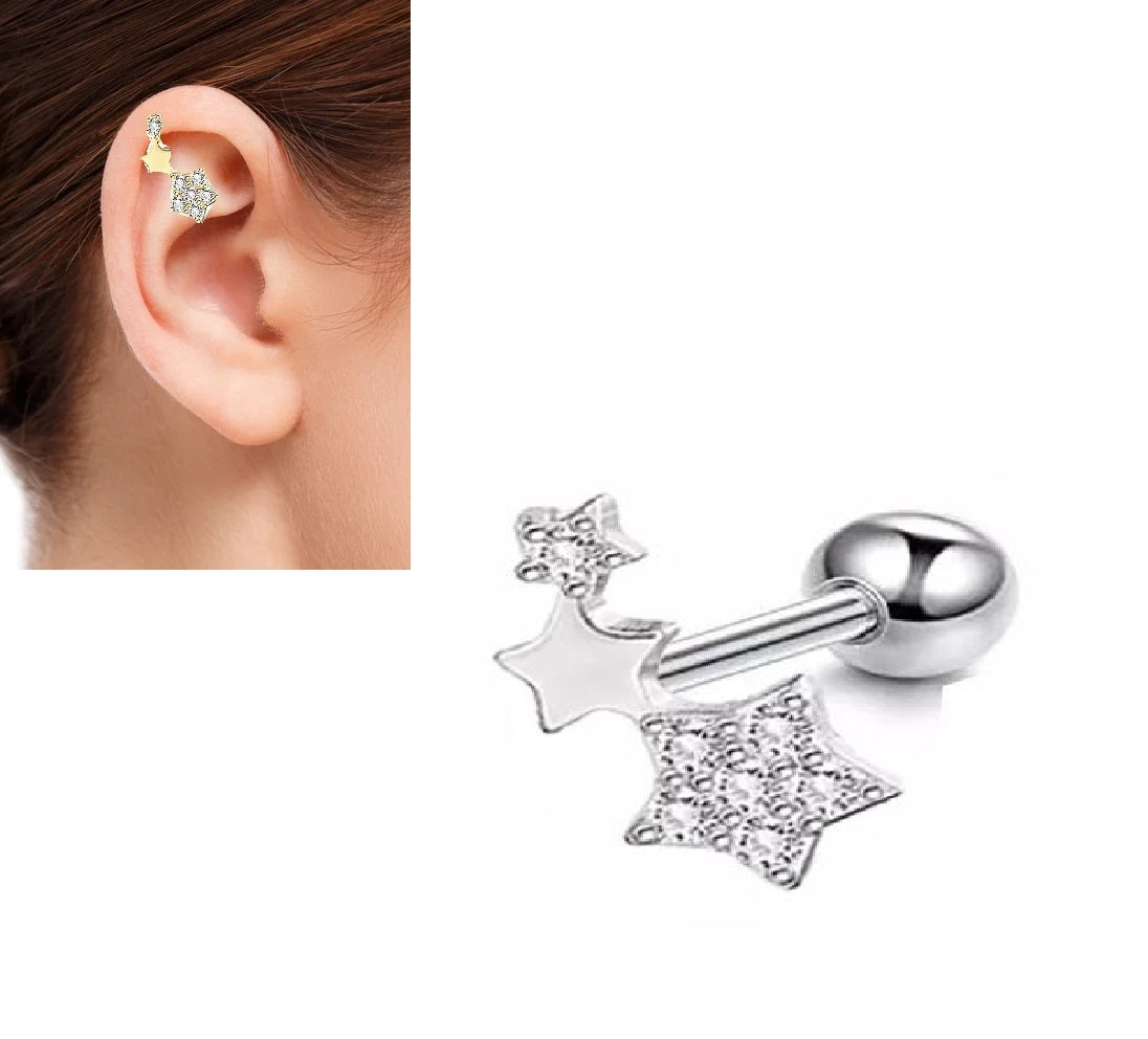 Piercing LOBE 1 Piece ROOK ORBITAL Cartilage Helix Stud Ear Piercing Plug HELIX SNUG Steel TRAGUS Earring Elegant Style DA...