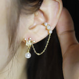 Pair of High Quality Korean Style Zip Shaped Ear Cuff Style & Elegant Stylish Earring