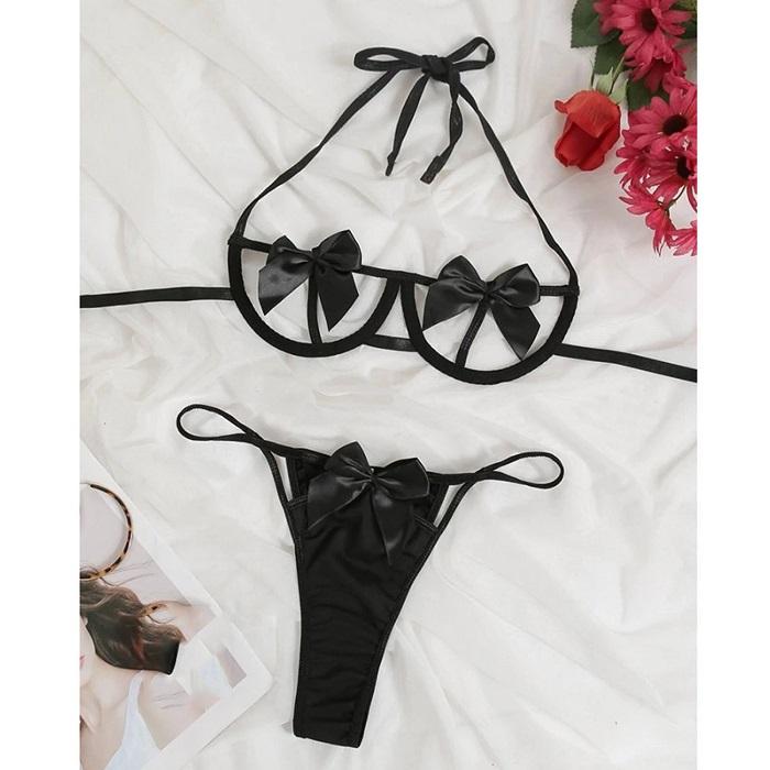 One Size Premium Quality Women Nightdress Bra Panty Lingerie Sleepwear Babydoll Chemise Lace Bralette Comfortable Home W