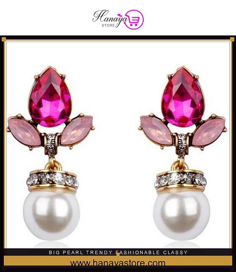 BIG Pearl Trendy Fashionable Classy Earrings – Accessories Online in Pakistan | Hanaya