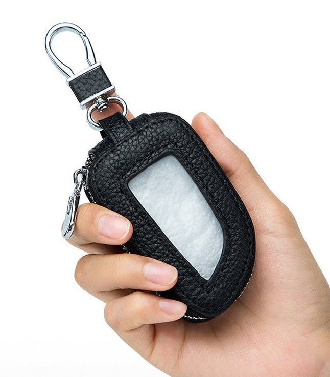 Car Key Holder Leather Vehicle Universal Remote Key FOB Smart Key Protector Keychain Case – Accessories Online in Pakistan...