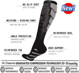 Graduated Compression Socks 20-30mmHg for Men & Women – Medicated Support for Blood Circulation, Sports & Travel – Unisex ...