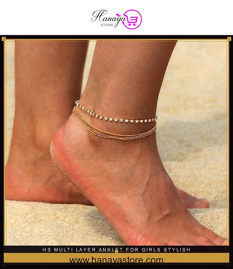 HS Multi Layer anklet for girls stylish anklet for girls stylish – anklet Online in Pakistan | Hanaya