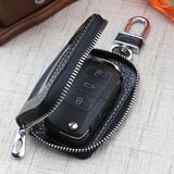 Car Key Holder Leather Vehicle Universal Remote Key FOB Smart Key Protector Keychain Case – Image 2 of 3