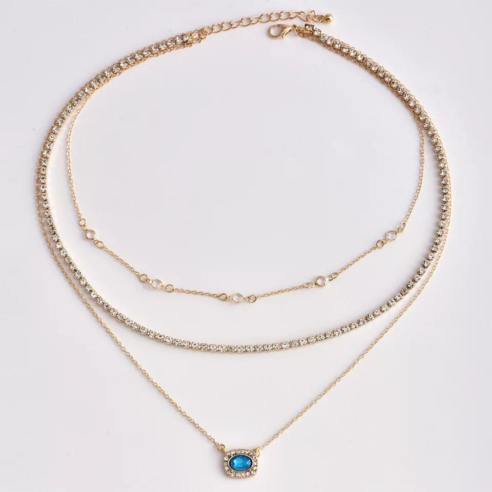 Trendy Classy Multi Layer Crystal Beaded Necklace – Lifestyle – Buy Accessories Pakistan | Hanaya