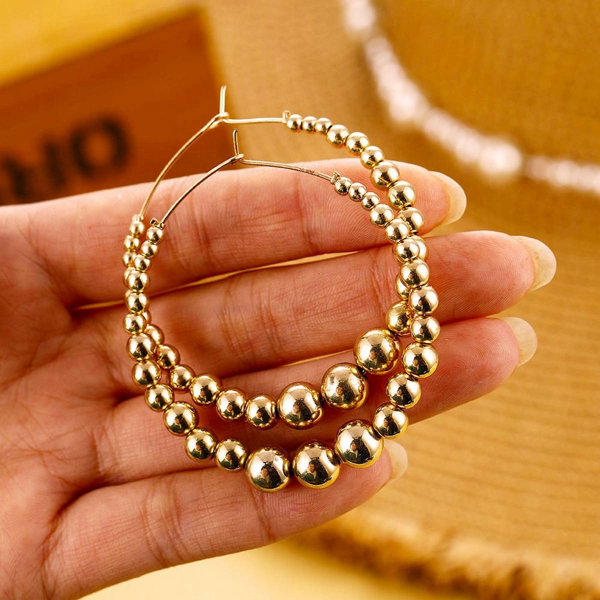 Premium Quality Big Classy Hoop Party Wedding Trendy Earring – Earrings Online in Pakistan | Hanaya