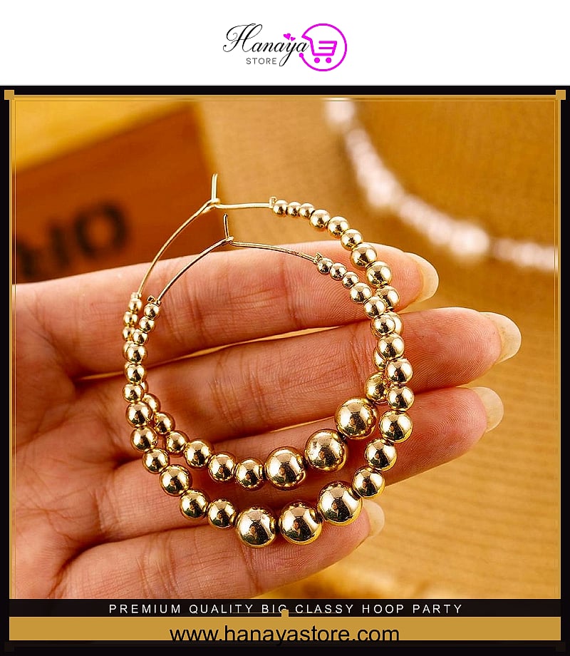 Premium Quality Big Classy Hoop Party Wedding Trendy Earring – Earrings Online in Pakistan | Hanaya
