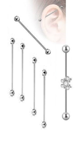 1 Piece ROOK Cartilage HELIX 8MM TRAGUS Long ORBITAL SNUG DAITH LOBE Helix 0.8MM Stud Crystal Daith Tragus Piercing Steel ...