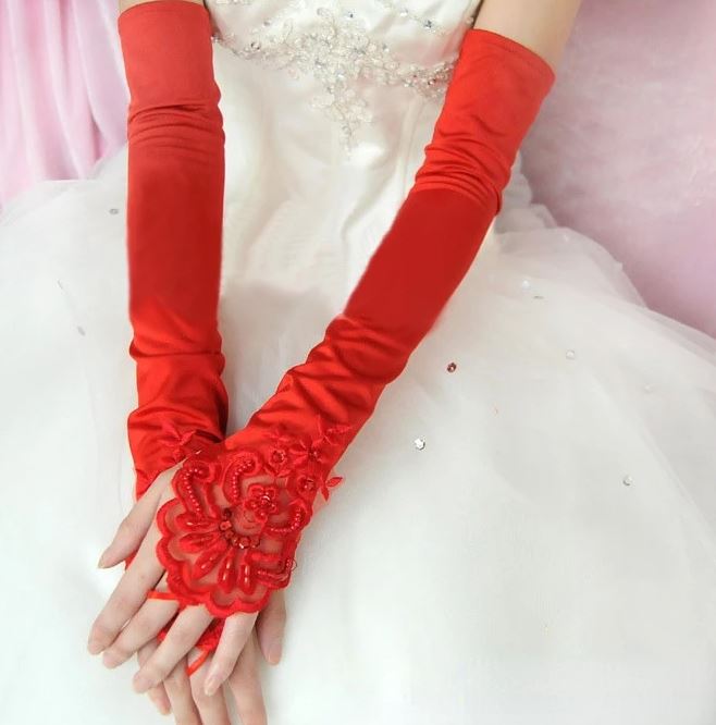 Long Fingerless Gloves for Women – Image 2 of 3