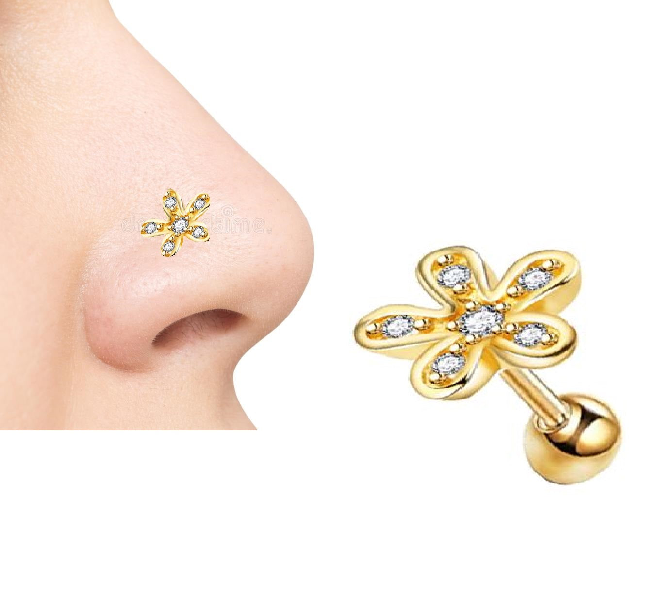 Helix nose ring hoop – cartilage body piercing jewelry Pakistan – Hanaya Store