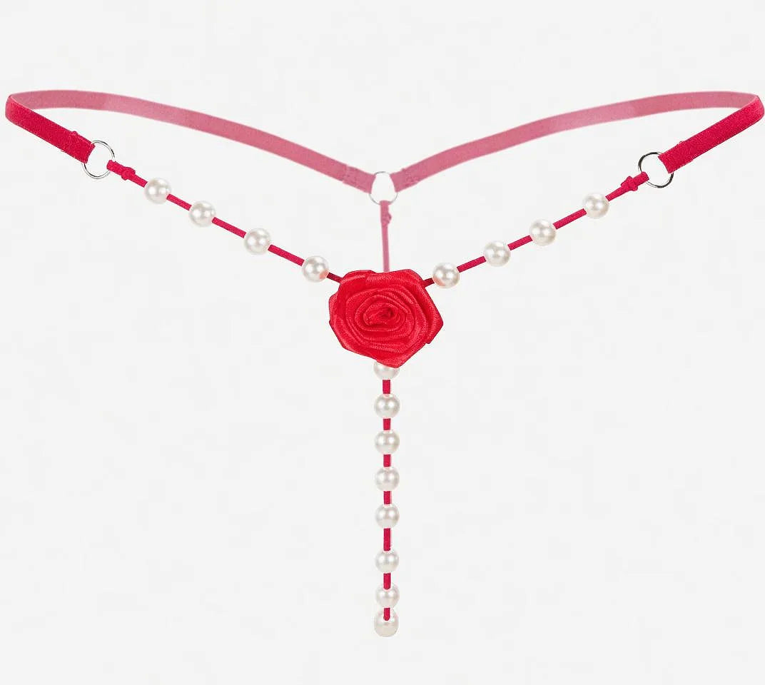 Adjustable High Premium One size Quality Pearl Panty G-STRING Panties Underwear Underpants Bikini Elastic Body