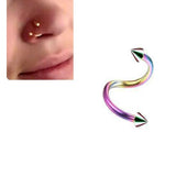 Piercing Thin Nose Ring Crystal Nostril Body Jewelry 1 Pc – Image 4 of 4