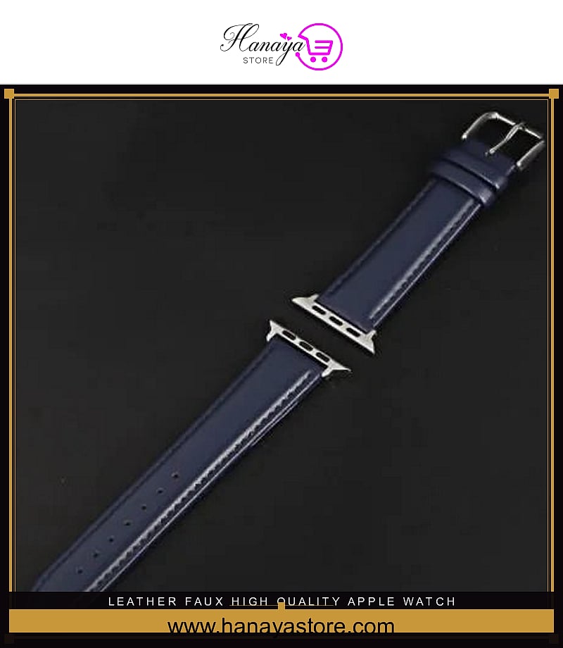 Leather Faux High Quality Apple Watch Strap Elegant 42/44mm Series 1/2/3/4/5/6 – Accessories Online in Pakistan | Hanaya