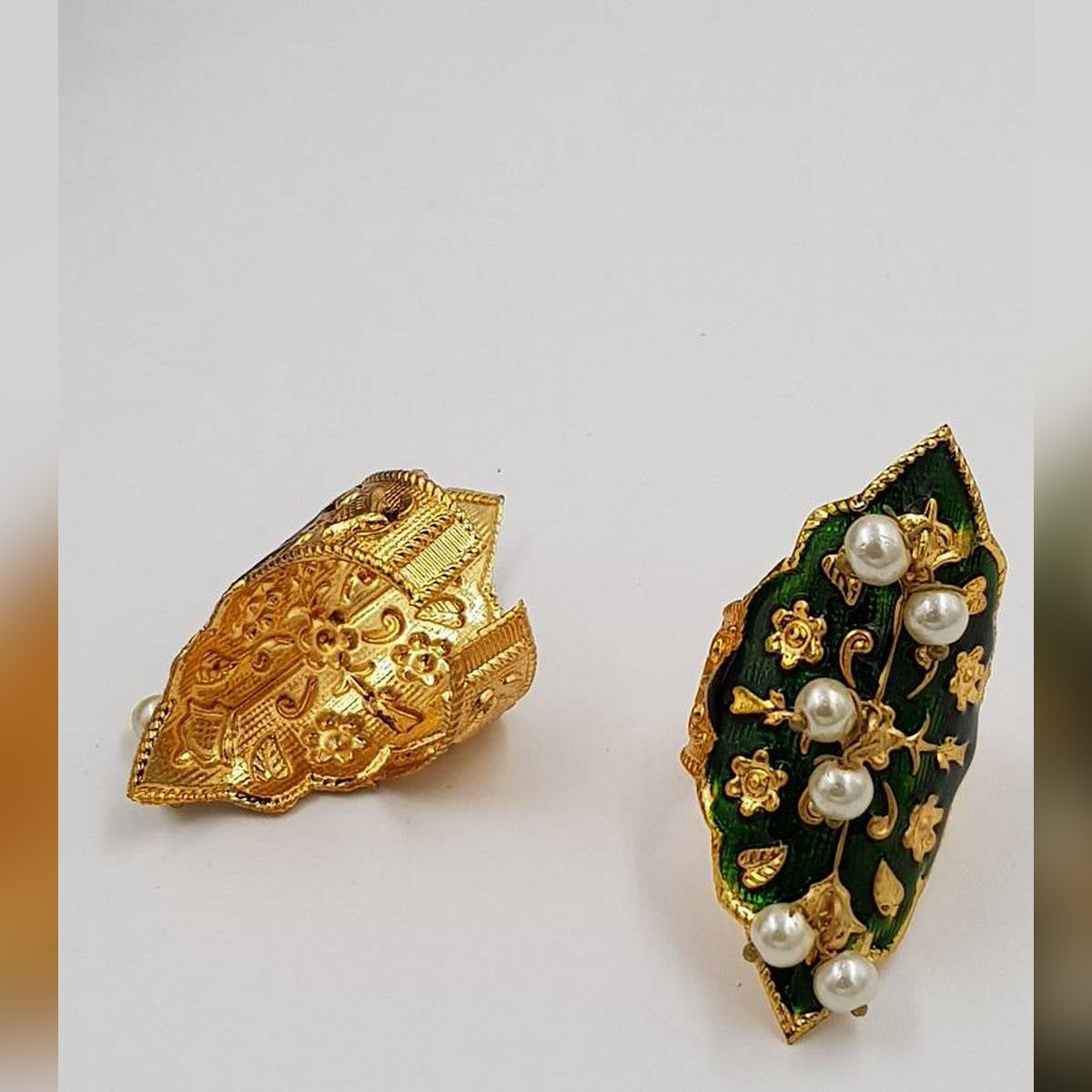 Trendy Classy Antique Vintage Handmade Meenakari Adjustable Ring – Close Up – Accessories | Hanaya Pakistan