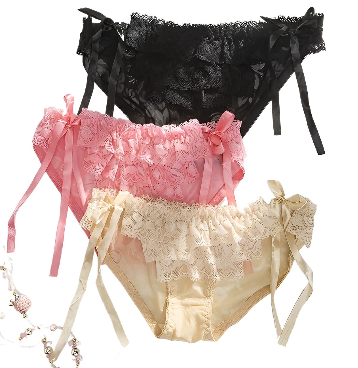 High Premium One size Quality Thong Panty Underwear G-STRING Pearl Panties Underwear Underpants Lingerie For Girls Women Ladies Female