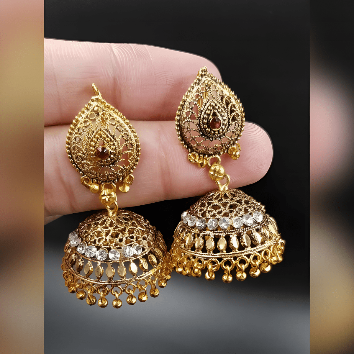 Antique Classy Traditional Vintage Jhumki Earring Tassel Earring - Hanaya Store