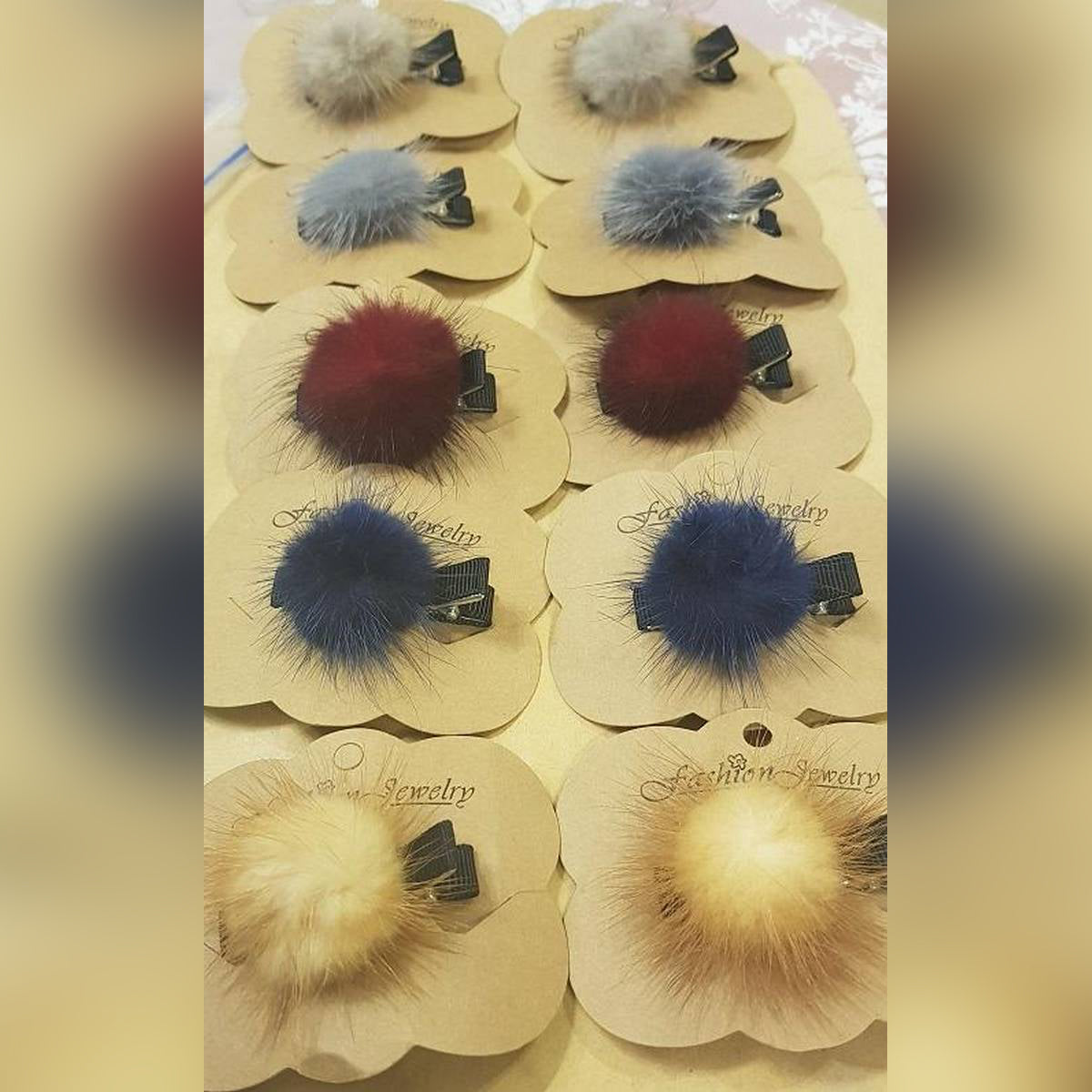 Trendy 2 Pieces Latest PomPom Hair Pin – Lifestyle – Buy Accessories Pakistan | Hanaya