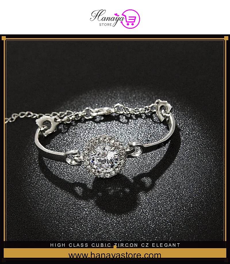 High Class Cubic Zircon CZ Elegant Charm Bracelet – bracelet Online in Pakistan | Hanaya