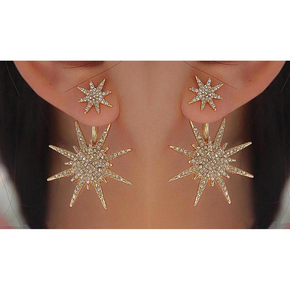 Pair Of Elegant Royal Crystal Tassel Trendy Drop Classy Earring - Packed In Gift Box – Earrings Online in Pakistan | Hanaya