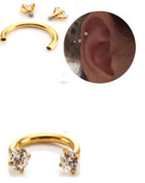1 Piece Cartilage Helix Stud 8mm Tragus Ear Piercing Plug Crystal HorseShoe Earring – Accessories Online in Pakistan | Hanaya