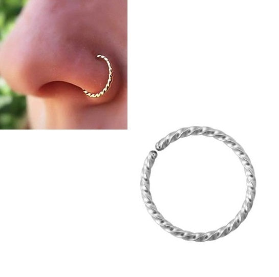 Piercing 1 Piece 8mm Helix Nose Ring Body Jewelry – Image 3 of 3