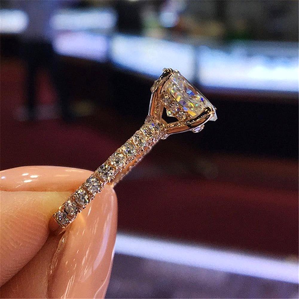 Trendy Classy D iamond Style Shinny Cubic Zircon Ring -17Size – Lifestyle – Buy Accessories Pakistan | Hanaya