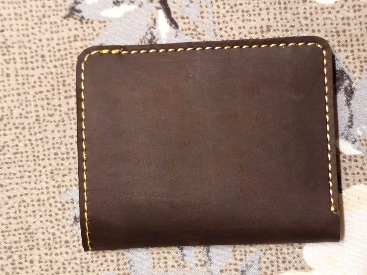 Genuine Leather Wallet for Men | Crazy Horse Pull-Up Cowhide Bifold Wallet with Card Slots & Cash Compartment