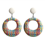 Unique Classy Round 5.9 cm Royal Trendy Fashionable Earrings