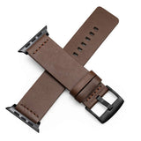 Vintage Rough Outer Leather Inner Silicon Compatible For APPLE strap 42/44mm/45mm Series 1/2/3/4/5/6/7/8/9 SE – Close Up –...