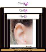 Small High Quality Steel 3mm Pair Ear Plug Piercing Barbell Cartilage Ear Jewelry
