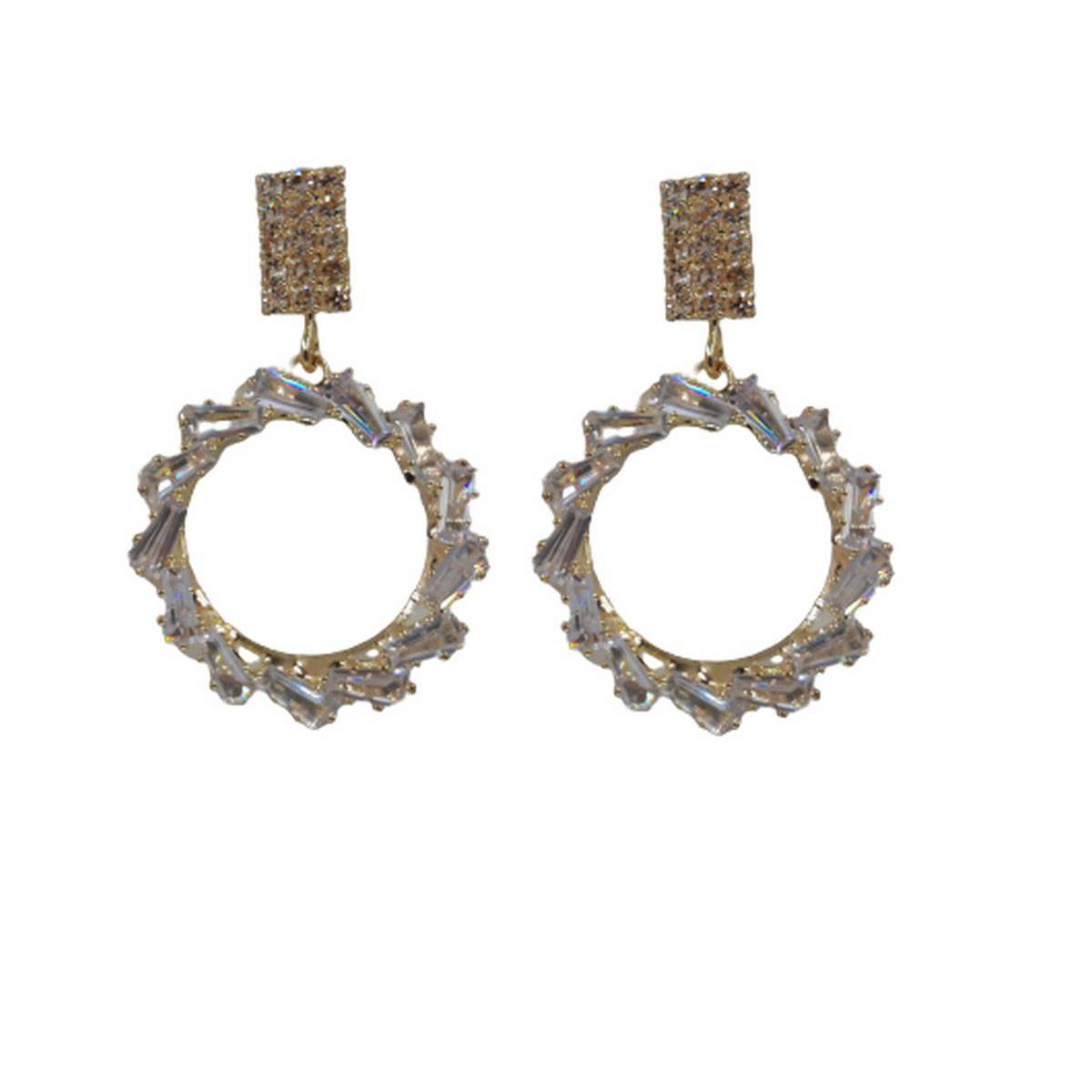 High Quality Royal Zircon Elegant Stylish Earrings for Weddings – Earrings Online in Pakistan | Hanaya