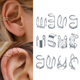Trendy High Quality Korean 12 Pcs Style Ear Cuff Classy Elegant Fashion Jewelry – Close Up – Earrings | Hanaya Pakistan