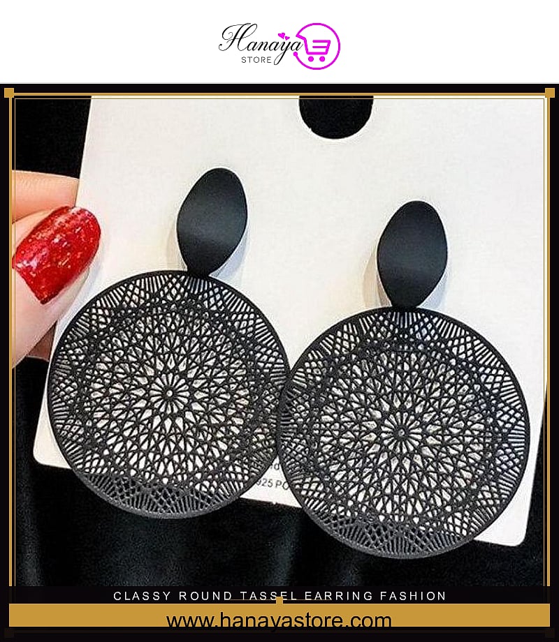 Classy Round Tassel Earring Fashion Jewelry – Earrings Online in Pakistan | Hanaya