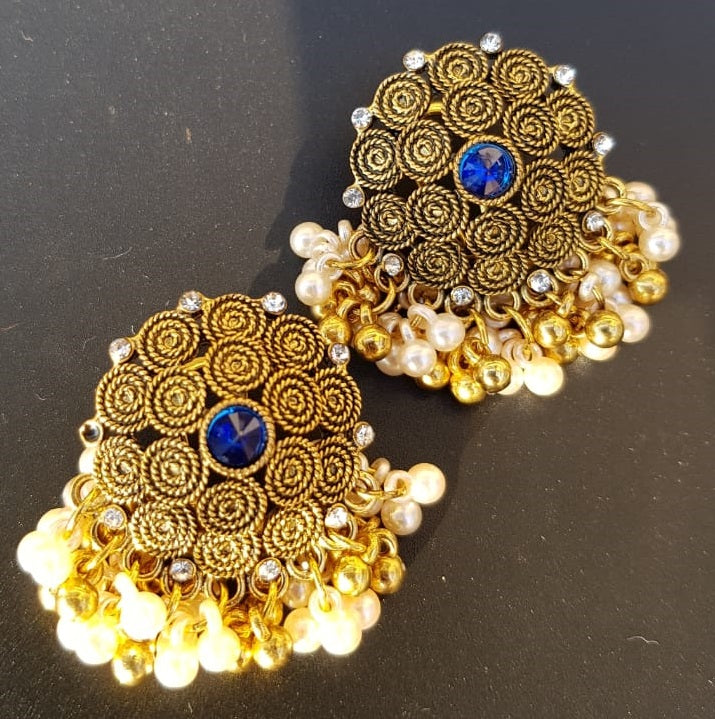 Antique Classy Tassel Drop Earring – Detail View – Earrings for Women Pakistan | Hanaya