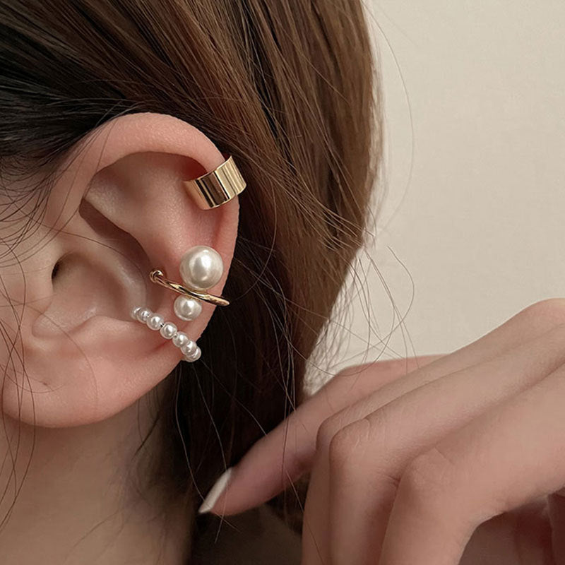 3 Piece Adjustable Ear Cuff Zircon Plated High Quality No Piercing Comfortable and Elegant – Earrings Online in Pakistan |...