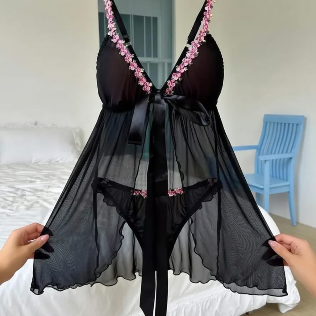 One Size Premium Quality Women Nightdress One Size Lingerie Sleepwear Babydoll Chemise Lace Bralette Comfortable Home Wear Bodycon nightgown Bridal Wear Nightwear Bridalwear